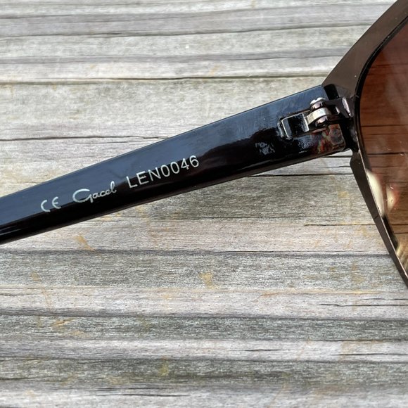 Gacel Sunglasses Women Brown Eye Wear Shades 59[]1 - Picture 6 of 12